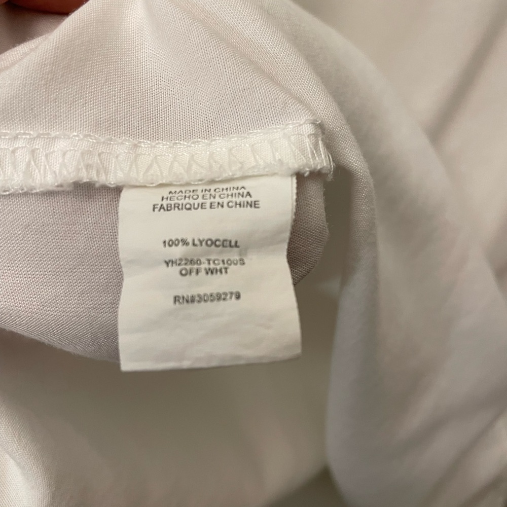 Euc: Thread Supply White Button Down Blouse - image 4